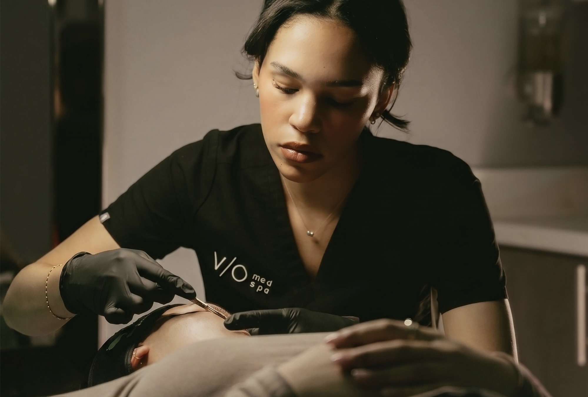 Client during treatment at VIO