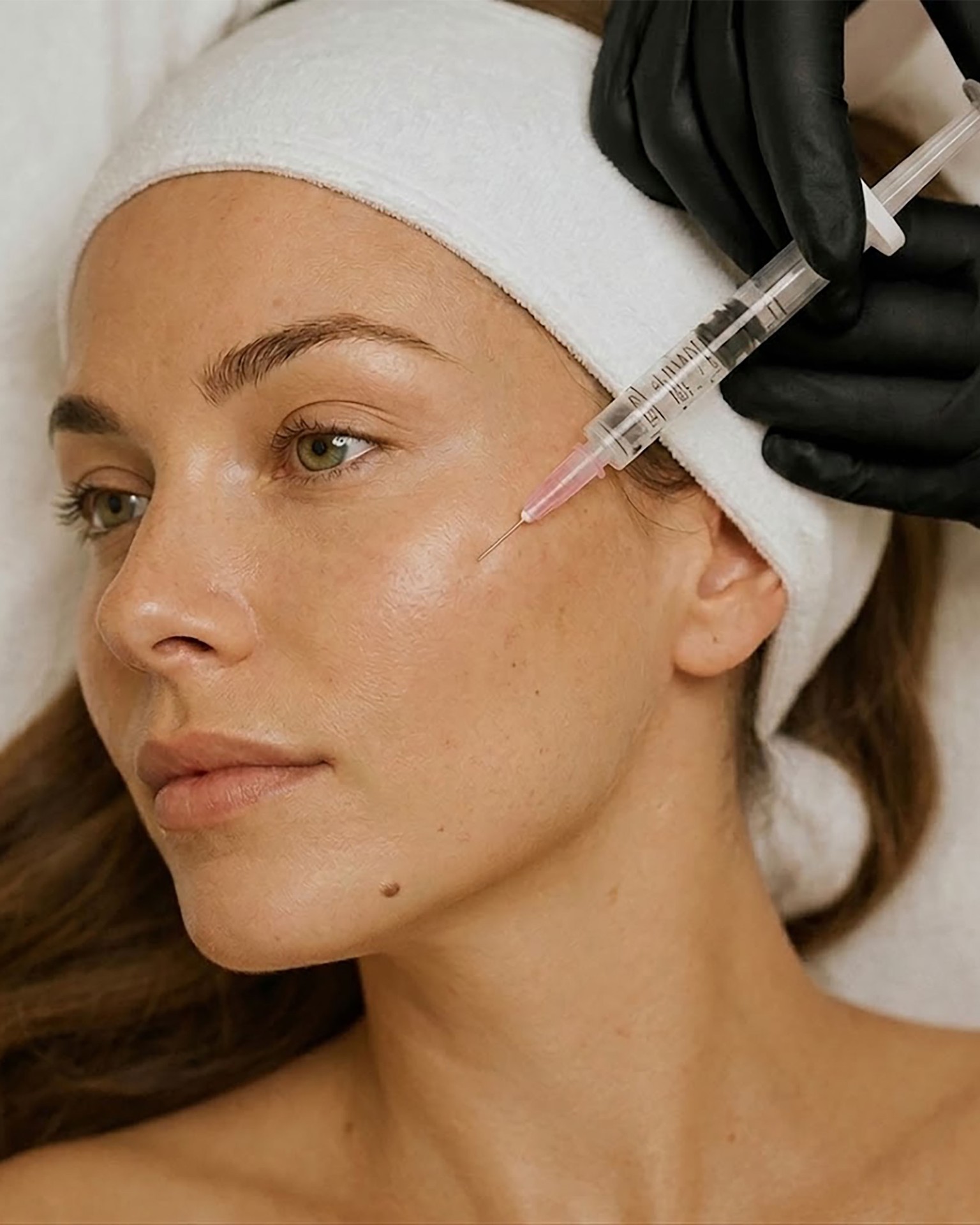 Client during treatment at VIO